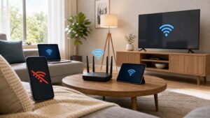 Phone shows disconnected WiFi while other home devices remain connected